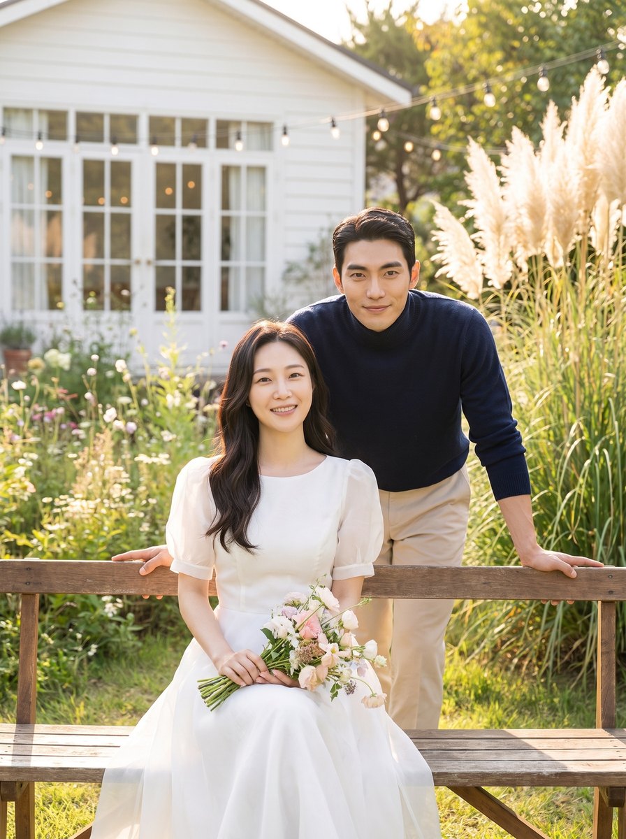 가든 자연광 컨셉 화보
